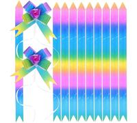 ABOOFAN 200 Pièces Petits Nœuds de Boîte Fleur Arc-en-Ciel Dégradé PP | Ornement pour Cérémonie Nuptiale et Noël, Aspect Brillant Lumière, Usage Simple, pour Adultes et Garçon et Filles