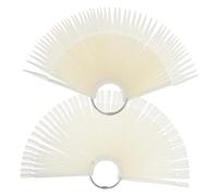 ABOOFAN 200 pièces Présentoir Ongles Couleur Nuancier Éventail Réutilisable avec Anneaux Métalliques Bâtons Présentation Vernis pour Manucure Pratique pour Salons et Débutants