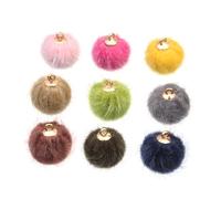ABOOFAN 24 pièces Boucles Oreilles Pendentifs Boules Pompon Peluche Café Accessoires DIY Bijoux Suspendus Légers et Colorés pour Création