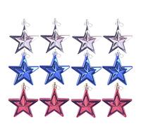 ABOOFAN 24 Pièces Pendentif Articles De Fête Décor Suspendu du 4 Juillet Panneau Suspendu De La Journée Américaine Ornement du Jour du Drapeau 7c Ménage Plastique Objet Décoratif