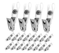 ABOOFAN 250 pièces Lot de Clips Métal Double Trou avec Sangles PVC Transparentes pour Porte-badges Maintien Sécurisé et Affichage Clair pour Cartes Identité et Badges Professionnels