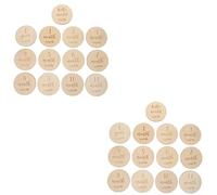 ABOOFAN 26pièces Cartes Bois Pour Suivi De Croissance Bébés Cartes Mensuelles Annonce De Naissance Accessoires Photo