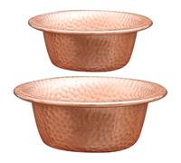 ABOOFAN 2pcs Bols à Offrandes en Cuivre Faits Main, Bol de Prière Décoratif Vintage pour Autel et Rituels Bouddhistes, Design Multiusage Artistique