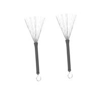 ABOOFAN 2pièces Brosse Métallique pour Tambour Brosse Rétractable Fil Acier pour Batterie Jazz Accessoires pour Tambour