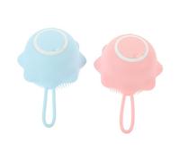 ABOOFAN 2pièces Éponge de Bain Silicone de Toilette Douche Gommage Corporel Accessoires de Bain Lot de Pratique Étui pour Gel Douche