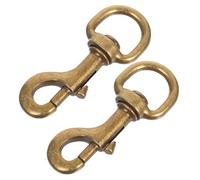 ABOOFAN 2pièces Lot Crochets Pivotants Alliage pour Harnais Chien et Chat Mousquetons Robustes Bronze pour Sangles Traction Accessoires Pet Supplies Durables et Pratiques