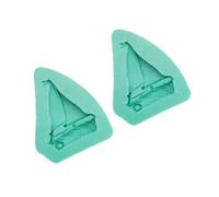 ABOOFAN 2pièces Moule Silicone Bateau Lot Pour Biscuits Chocolat Fondant Pâtisserie Antiadhésif Forme Voilier Cuisson Maison