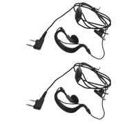 ABOOFAN 2pièces Oreillette Interphone Filaire avec Microphone Ptt Intégré Protection Auditive Design Simple pour Radio Bidirectionnelle