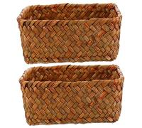 ABOOFAN 2pièces Panier De Rangement Mer De Fait Main Panier Multifonctionnel Pour Fruits Pains Et Plus