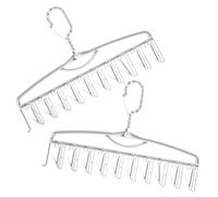 ABOOFAN 2pièces Séchoir à sous-vêtements Rotatif Étendoir à Serviettes Cintre à Chaussettes avec Pinces pour Intérieur Et Extérieur Facile à Utiliser
