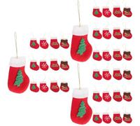 ABOOFAN 3 Ensembles Ornements De De Noël Mini De Noël Ornements De Noël Fées Hortensia Lumières Décoration De Noël Jouets De Noël Décoration Arbre De Noël Non Tissé 16 pièces * 3