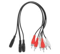 ABOOFAN 3 Pièces Adaptateur Audio Mini Jack Femelle 3, 5mm, Câble Acier | Connexion Plug And Play, Sortie Audio Séparée, pour Écouteurs et Mini Amplificateur, Usage Tv