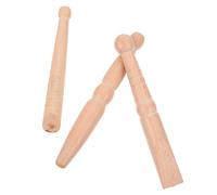 ABOOFAN 3 Pièces Bâton de Massage en Bois Jaune pour Réflexologie Plantaire, Multifonction, Confortable Peau, Outil Portable pour Détente et Bien-être Corporel