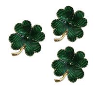 ABOOFAN 3 Pièces Broche Trèfle à Quatre Feuilles Épingle à Nourrice Manquer Irlande Alliage Délicat