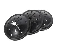 ABOOFAN 3 Pièces Couvercle de Drain en Silicone Noir 80mm pour Broyeur de Déchets, Protection Anti-éclaboussures Multifonctionnelle pour Évier Cuisine