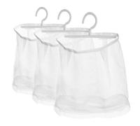 ABOOFAN 3 Pièces de Rangement ménager à Jouets Suspendu en Filet à Pinces à Linge en Filet Panier de Rangement en Filet à Linge Suspendu en Filet PP Blanche