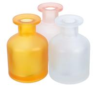 ABOOFAN 3 Pièces Flacon Diffuseur à Roseaux en Verre 130ml, Cylindrique | Réutilisable, Diffusion Continue sans Flamme, Style Moderne Élégant, Bureau et Tableau de Bord, 4, 5 Oz