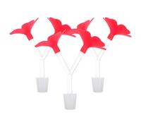 ABOOFAN 3 Pièces Mangeoire Suspendue pour Colibris avec Double Bec, en Plastique Solide, Facile à Remplir, pour L'observation des Oiseaux en Extérieur