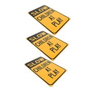 ABOOFAN 3 Pièces Metal Children At Play Signs Slow Down Safety Caution For Neighborhood Streets And Yards