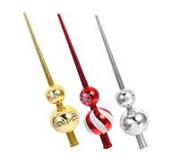 ABOOFAN 3 Pièces Ornement Haut de Sapin Forme de Gourde Festive Finitions Colorées Rouge Or et pour Noël et