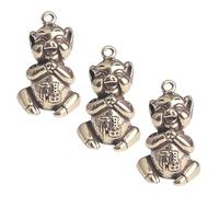 ABOOFAN 3 pièces Pendentifs Laiton Cochon Vintage DIY Porte-clés Compact et Léger Décoration Suspendue pour Sacs et Clés Idée Cadeau Fête des Pères Lot