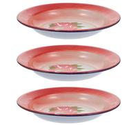 ABOOFAN 3 Pièces Plateau de Service, Style Vintage Chinois | Surface Lisse, Motif Classique et Brillant, Empilable pour Gain de Place, Repas Vapeur, Desserts et Thé Style Aléatoire