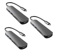 ABOOFAN 3 Pièces Quai concentrateur USB concentrateur de données USB Ordinateur Portable Adaptateur de Voyage Adaptateur de moyeu 5 en 1 adaptateurs de Transfert d'expansion carnet annexe