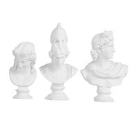 ABOOFAN 3 Pièces Statue D'Athena Statue De Buste Grec Figurines De Tête Grecques Statue D'Apollon Décor Nordique Artisanat En Résine Ornement Ornement De Statue Exquis Photographie