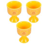 ABOOFAN 3 Pièces Tasses à Eau Céramique Offrande pour Bouddhiste Bol Offrande Eau Lotus pour Méditation Zen Tasses de Culte Portables pour Maison et Temple