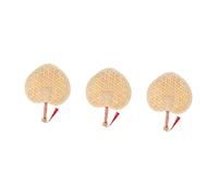 ABOOFAN 3 Pièces Ventilateur à Main Pliable Éventails Faits à La Main Corbeille Accessoires Bouteille d'eau Fans De Éventail Fait Main Peluche Décoration Artificielle Mains