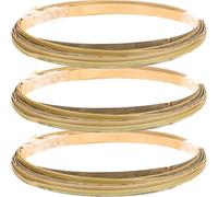 ABOOFAN 3 Rouleaux de Canne en Rotin Naturel Vert pour Artisanat Diy, Matériau Bambou Facile à Nettoyer, pour Vannerie et Décoration de Pots de Fleurs