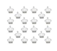 ABOOFAN 30 Pièces Autocollants pour Ongles 3d Forme Couronne en Alliage Strass pour Nail Art Décoration Manucure Fête Mariage Accessoires Professionnels