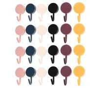 ABOOFAN 30 Pièces Crochets Adhésifs Muraux, Tête Rotative | Perçage, Style Simple et Surface Lisse, pour Entrée, Bureau, Manteaux et Crédences