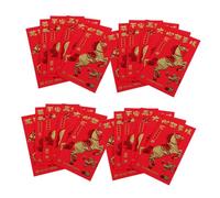 ABOOFAN 30 Pièces Year Of The Horse Traditional Chinese Envelopes Embossed Lucky Money Packets For Year Spring Festival And Birthday Celebration
