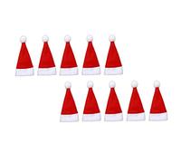 ABOOFAN 36 Pièces Mini Bonnet De Noel Décor De Noël Pendentif Lumières d'arbre De Noël Couverts De Noël Fenêtre De Noël S'accroche Boules De Sapin De Noël Autocollant De Noël Chiffon Rouge