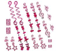 ABOOFAN 39pcs Accessoires pour Cheveux Épais en Alliage de Zinc Clips Spirale pour Tresses, Bijoux de Cheveux Uniques pour Décoration de Festival