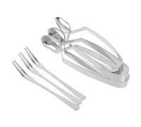 ABOOFAN 3Ensembles Acier Inoxydable pour Escargots Pinces et Fourchettes pour Déguster Escargots Ustensiles de Cuisine Élégants et
