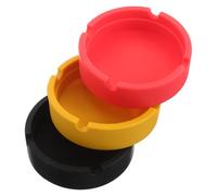 ABOOFAN 3pièces Cendrier Rond Silicone Incassable pour Voiture Et Maison Petit Récipient De Cendres pour Bureau Intérieur Et Extérieur