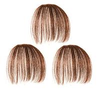 ABOOFAN 3pièces Frange Clip Femme Réaliste Fausse Frange Airy Extensions Cheveux Naturels À Porter Pour Mariages Halloween Et Autres Occasions