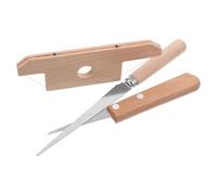 ABOOFAN 3pièces Outils pour Poterie Couteau à Ébarber pour Argile et Céramique Outil de Sculpture avec Manche Bois Fournitures pour Loisirs Créatifs