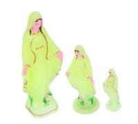 ABOOFAN 3pièces Statuette Religieuse Vierge Phosphorescente Figurine Décorative pour Maison Sculpture De Prière Inspirante