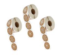 ABOOFAN 3rouleaux Autocollants De Noël Adhésif Étiquettes Flocon Pour Décoration Festive Autocollants Muraux Décorations De Fête Assortis Couleurs