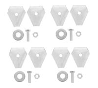 ABOOFAN 4 Ensembles Pince Triangulaire en Acier Inoxydable Argenté pour Parafoudre Boulon et Capuchon Décoratif, , pour Armoires Télécom Encombrées et Installation Extérieure