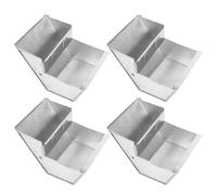 ABOOFAN 4 Pièces Alimentateur Métallique pour Lapins Grosse Capacité pour Élevages en Cage et Usage Extérieur, Nettoyage Facile et Contrôle des Déchets