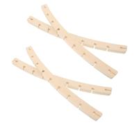 ABOOFAN 4 Pièces Barre Stabilisatrice de Hamac en Bois Courbé à 9 Trous, | Bois Massif Beige, Installation Rapide, Surface Stable, pour Patio, Jardin et Réparation DIY