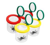 ABOOFAN 4 pièces Boîte Observation Insectes avec Loupe Intégrée Kit Éducatif pour Garçon et Fille Facile à Utiliser pour Capturer et Explorer les Insectes pour Jeu Scientifique Plein Air