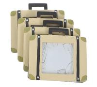 ABOOFAN 4 Pièces Cadre Photo Valise Créatif en Résine, Support Décoratif