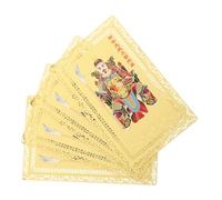 ABOOFAN 4 pièces Carte Tai Sui pour Année Cheval Feng Shui de Protection Porte-clés Carte de Bénédiction Compacte pour