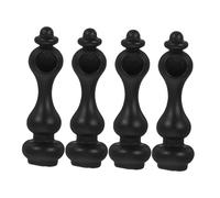 ABOOFAN 4 Pièces Connecteurs de Liaison pour Chariot de Service Alliage de Zinc Noir Semi Transparent Supports Robusts pour Garde Corps de Balcon Clôture de Jardin et Rampe de Terrasse
