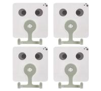 ABOOFAN 4 Pièces Crochet de Rangement Vert en Plastique, sans Traces | Salle de Bain et Hôtel, Usage Mural ou Derrière Porte, Adapté aux Brosses et Chapeaux